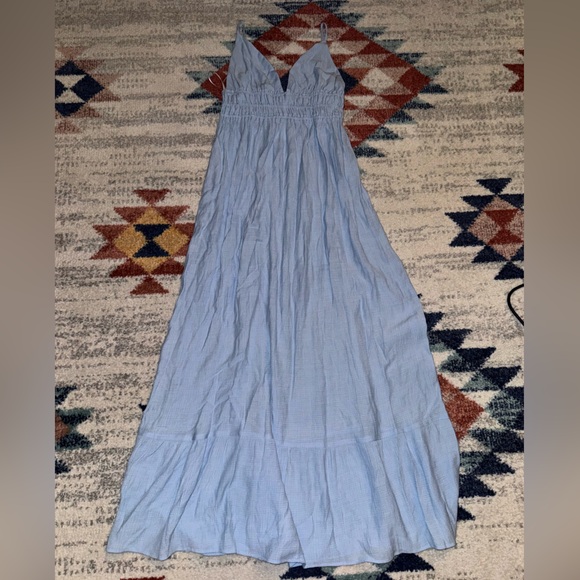 Golden Hours Maxi Skirt Embellished Light Blue